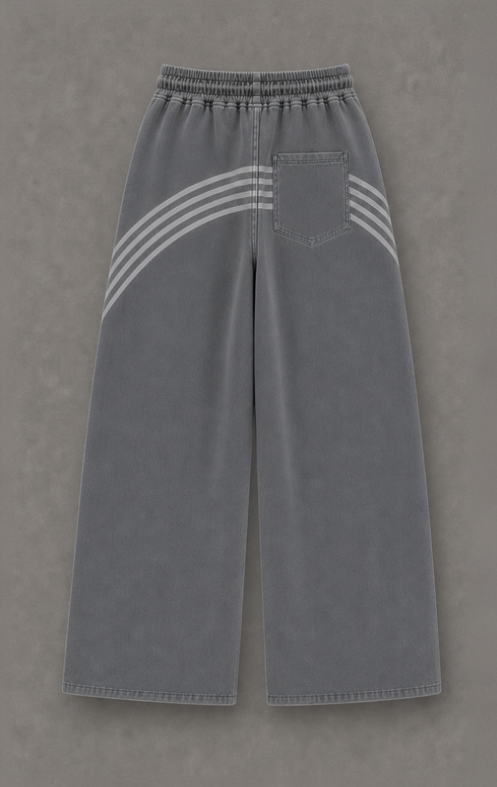 Alternate view of the Berklyn Untitled Sweatpants in the Gray Matter acid-wash colorway